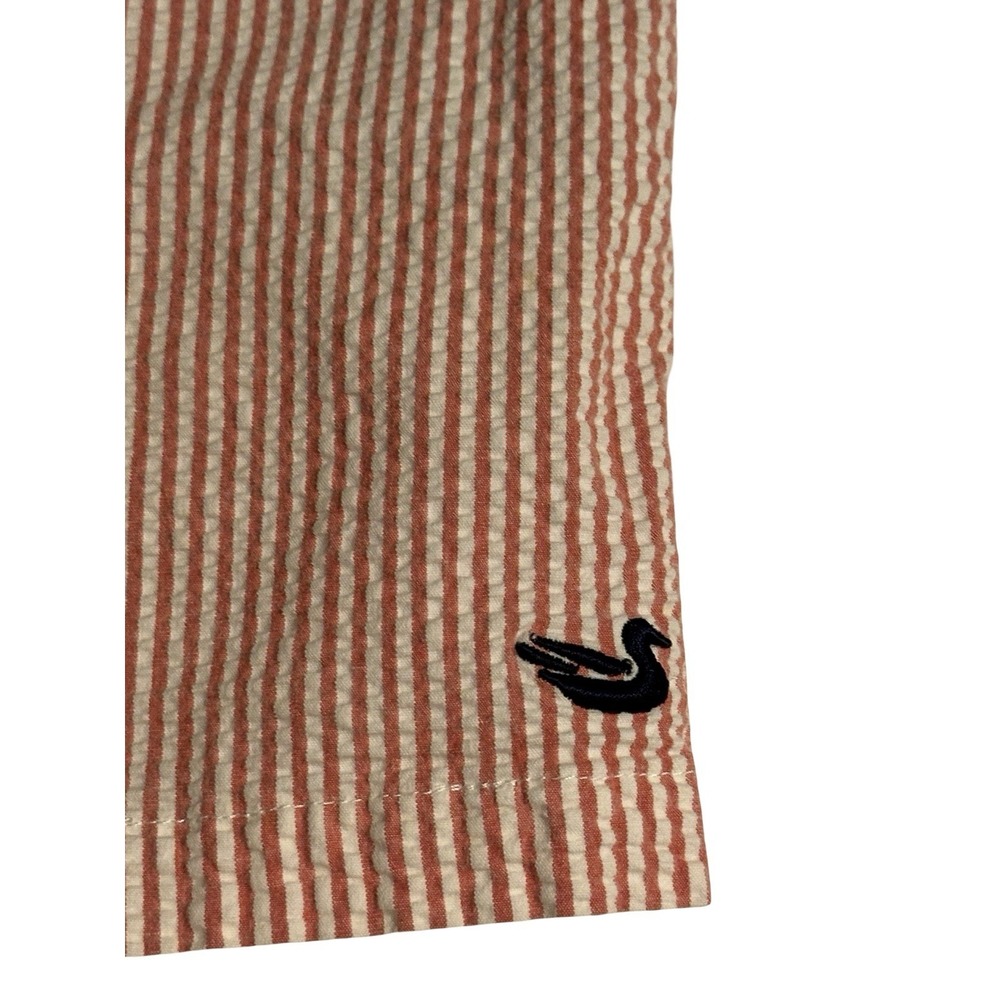Southern‎ Marsh Dockside Swim Trunks Pinstriped in Red Seersucker Men's Small - Picture 4 of 10